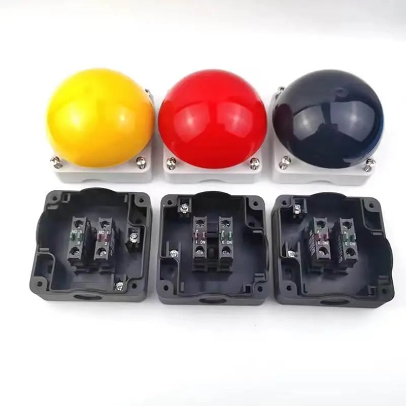 Large Mushroom Head Emergency Stop Button Switch, Waterproof Momentary or Self Locking Push Button for Machine Control