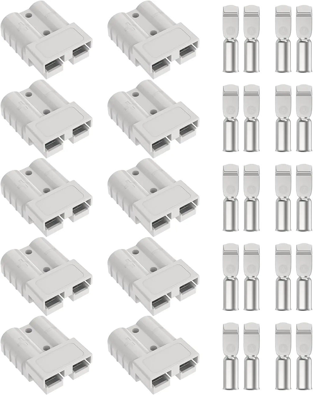 10Pcs 50A/120A/175A/350A Anderson Style Plug Connector 12-24V DC Battery Quick Connector Disconnect Plug for Motor Winch Trailer