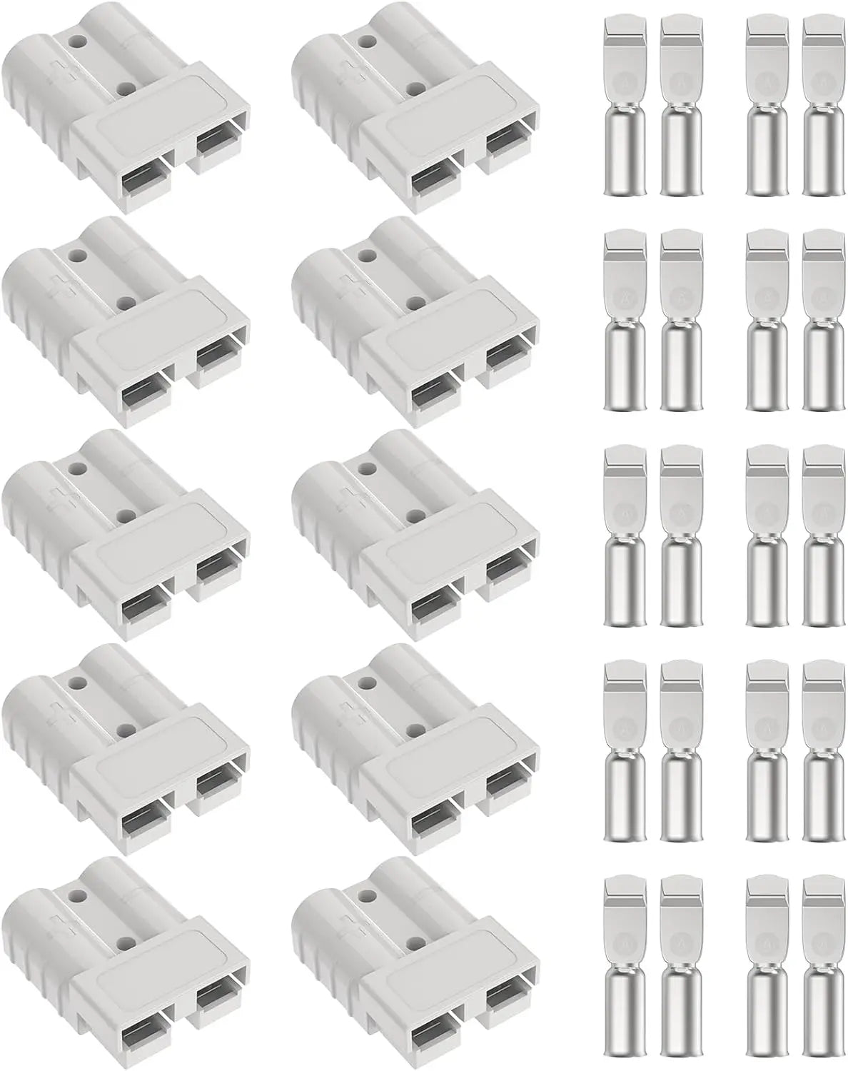 10Pcs 50A/120A/175A/350A Anderson Style Plug Connector 12-24V DC Battery Quick Connector Disconnect Plug for Motor Winch Trailer