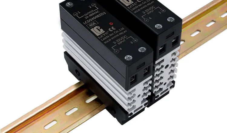 LCTC SSR Solid State Relay Single Phase Din Rail Mounted Slim Relay With Heat Sink 10A 25A 40A 50A 60A 80A Industrial Relay