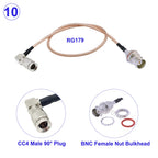 DIN 1.0/2.3 Mini BNC Male to BNC Male/Female Connector RG179 RF Coaxial Cable HD SDI 75ohm For Blackmagic HyperDeck Shuttle