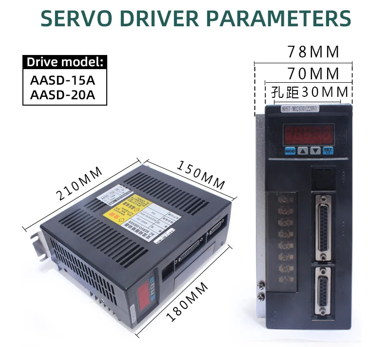 AASD-15A Driver 80ST-M02430 AC Servo Motor Kit  2.39N 750W 3000rpm 220V Single-Phase Ac Drive DIY Precision Simulators  ﻿