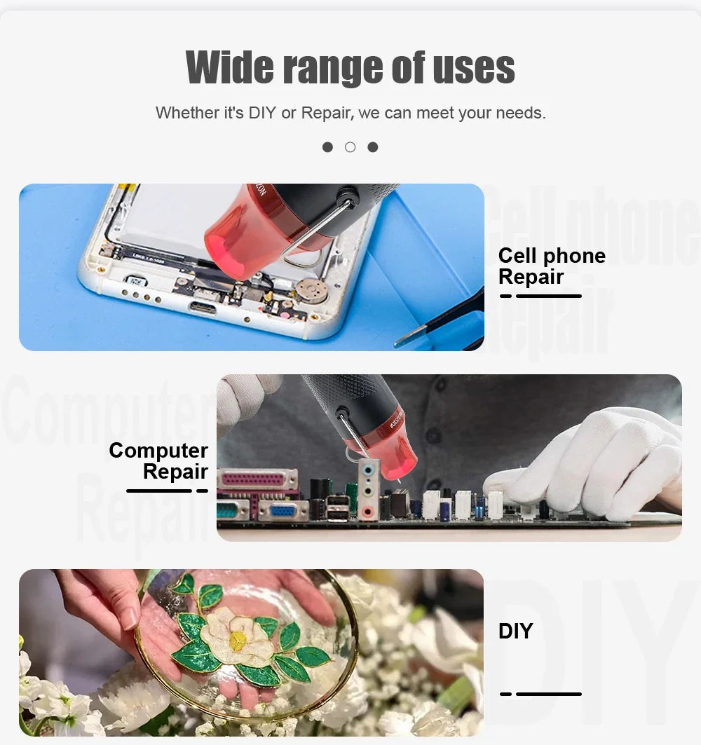 JCD 300W Electrical Mini Heat Gun Handheld Soldering Hot Air Gun Hairdryer for 220V/110V DIY Craft Embossing Shrink Wrapping PVC