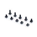 20PCS 6X6 Tact Switch 6*6*4.3/5/6/7/8/9/10mm Pins 2/4 Feet Horizontal Bracket Push Button Switch DIP PCB Micro Key Switch