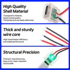 2pin USB Type C 5A Input Type Charging Socket With LED Lights Plate Waterproof USB-C Power Port TYPE-C Female Connector Jack