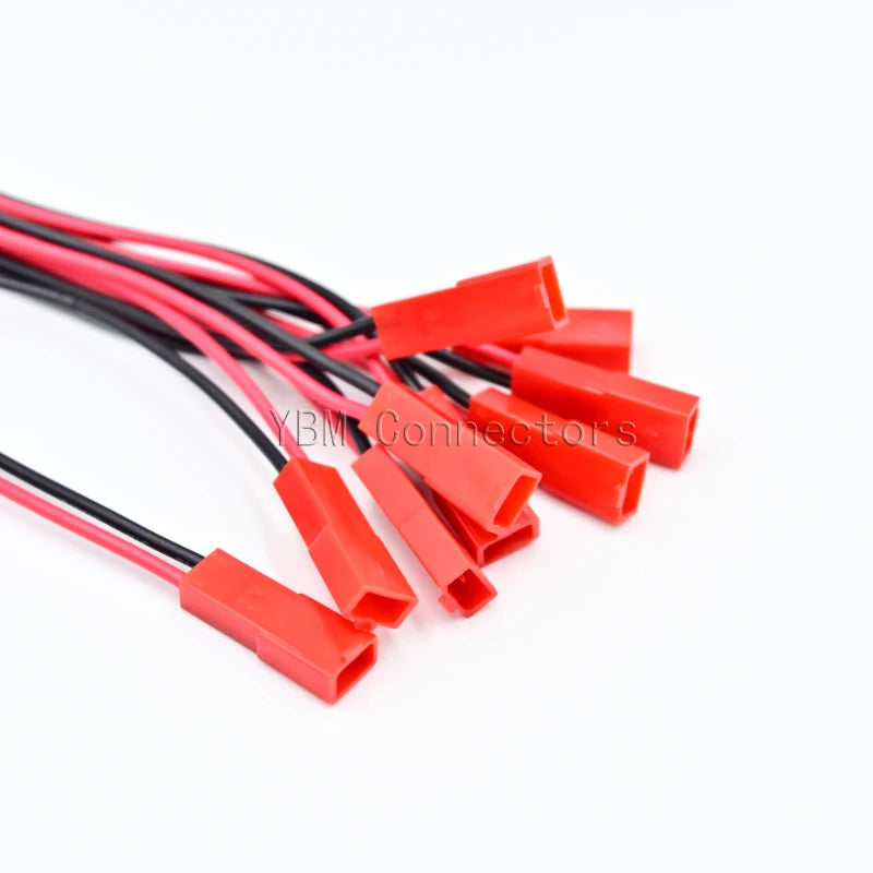 10Pair/20Pcs 10CM 100mm JST 2Pin Male Female Connector Wire JST 2P Plug Jack DIY Electrical Cable For RC BEC Battery Toys 22AWG
