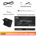 ALIENTEK T90 Soldering Iron PD3.1 140W Adjustable Temperature 80-450℃ Precision Welding Solder Kit T245 T210 Welding Tool
