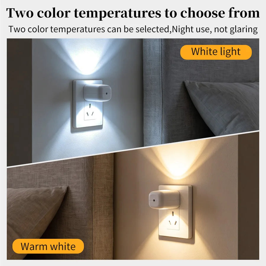 1/2/3/4pcs EU/US Plug LED Night Light Plug in Dusk To Dawn Sensor Auto on Off Rotatable Soft Light for Kids Room Kitchen Hallway