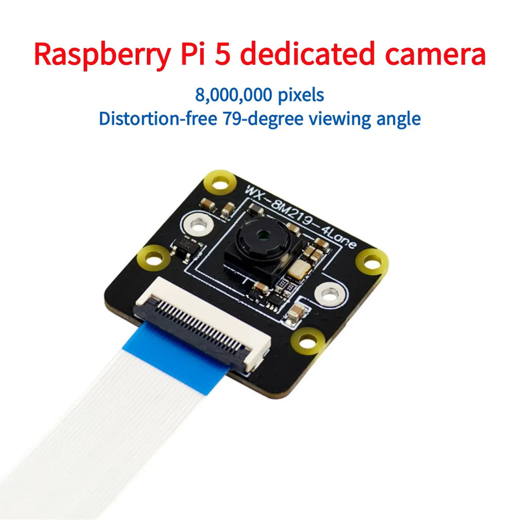 IMX219 Module Raspberry Pi 5 Camera 8 Million Pixels 120-Degree Wide Angle Without Distortion