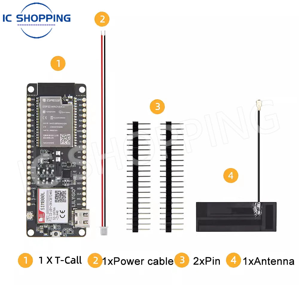 1PCS TTGO T-Call V1.4 ESP32 WiFi Bluetooth SIM800L GSM GPRS Module IoT Development Board for Arduino Smart Projects