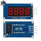 TM1637 4-Digit 0.36-Inch Red 7-Segment LED Display Module - Serial Interface Driver Board for Arduino Clock