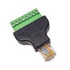 RJ45 Network Adapter Male Female Plug to 8 Pins Screw Terminal RJ45 Jack Socket Connector Internet Cable DVR CCTV Accessories