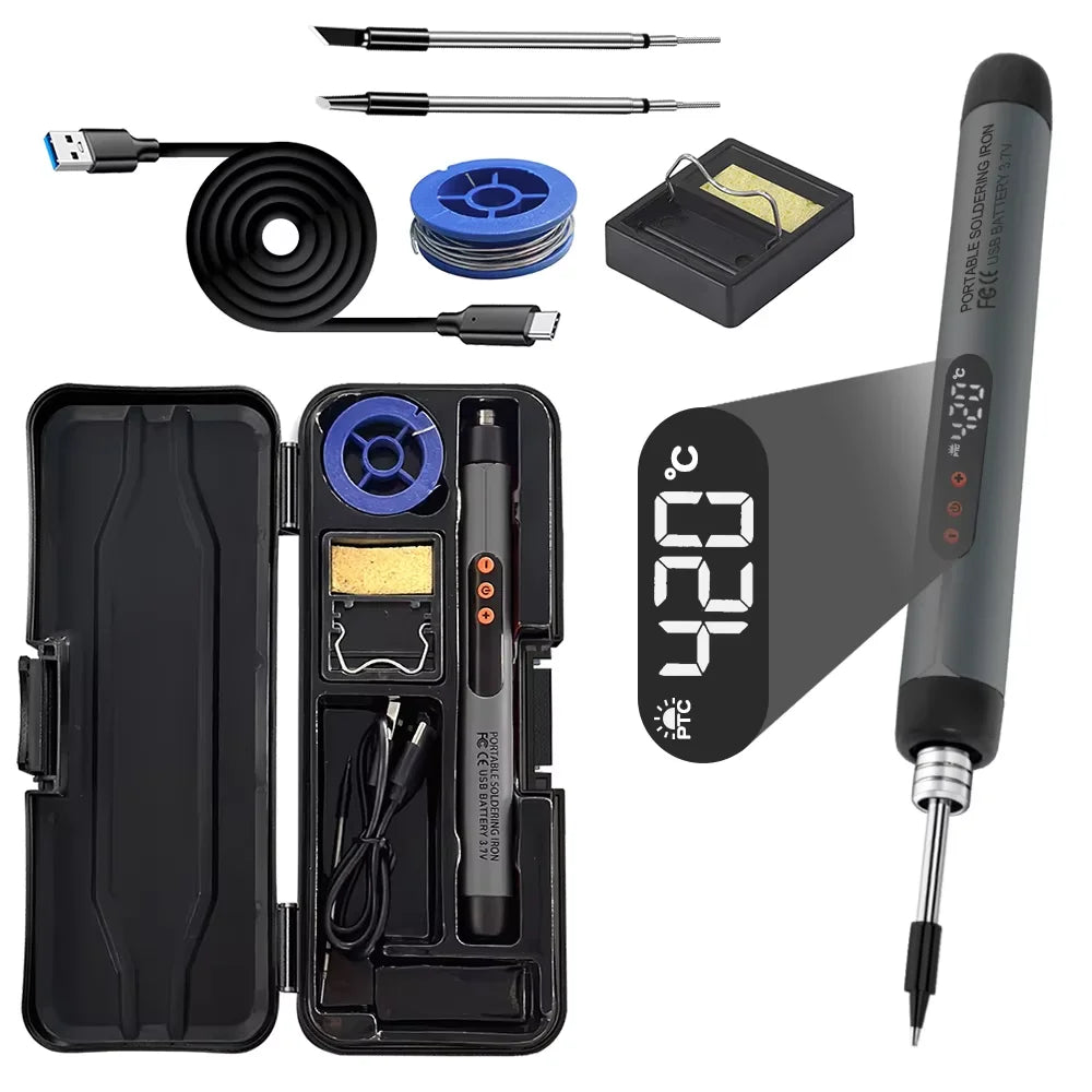 Electric Soldering Iron Set USB Wireless Digital Display Mini Soldering Iron Type C Interface Repair Welding Tools NEW 2026