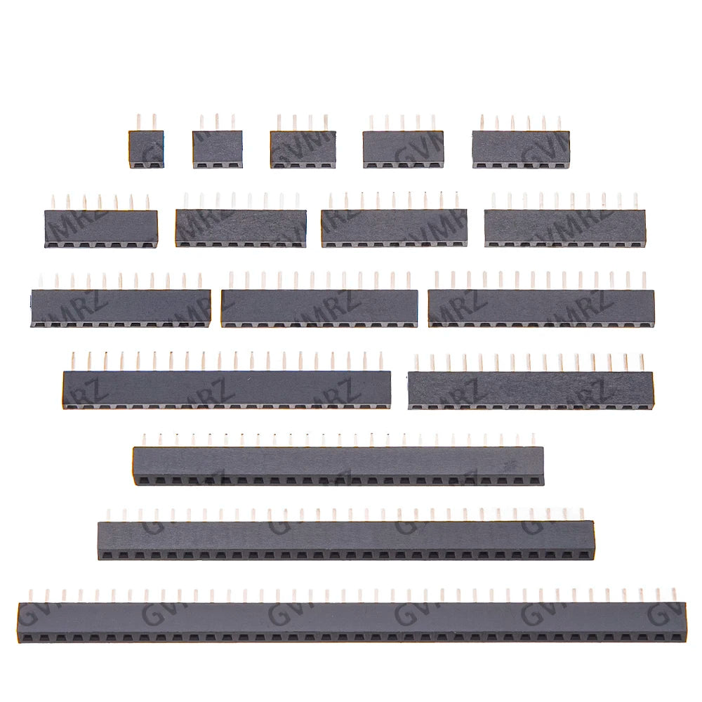 10pcs 1X 2X/2/3/4/5/6/8/10/40 PIN Single Row Straight FEMALE PIN HEADER 2.0MM 2MM Strip Connector So