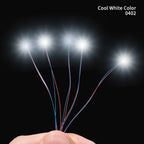 20Pcs SMD Lamp Wired Led 0402 0603 Pre-Soldered Micro Litz Leads Wires 30CM 3V For Model Railway Landscape Scene Lighting Kit