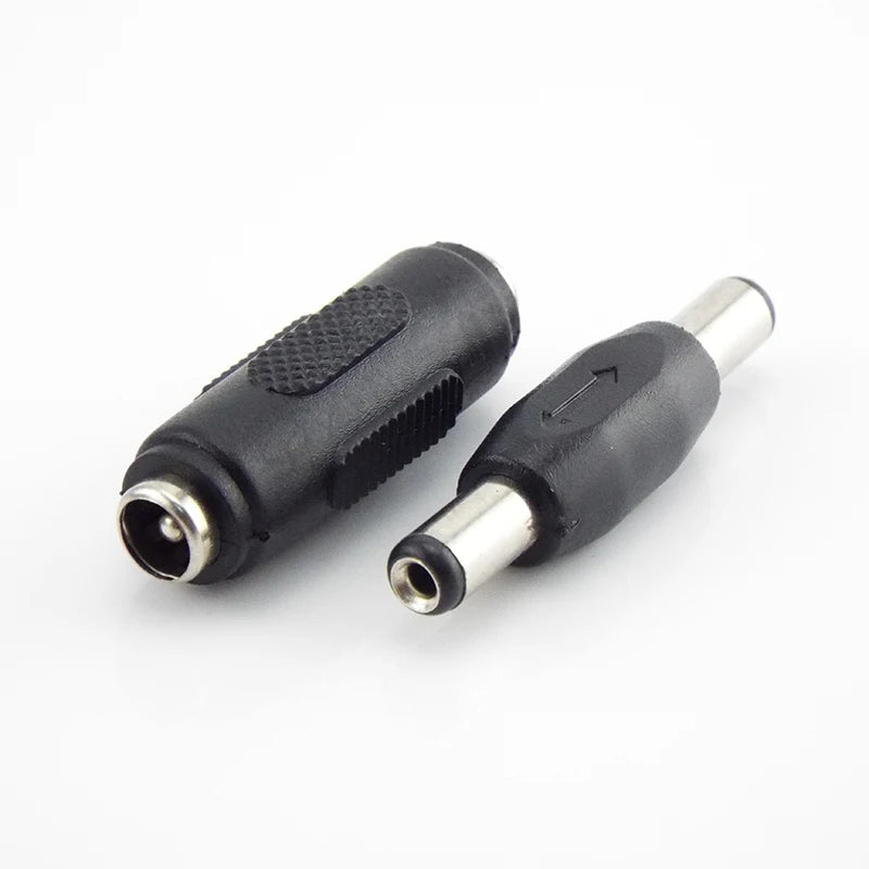 5.5*2.1mm / 5.5x2.1 Mm DC Double Male to Male Power Socket Connector CCTV Female to Female Panel Mounting Jack Adaptor