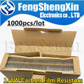 1000PCS 1/4W Carbon Film Resistors 5% 1R-10M 10R 47R 100R 220R 1K 10K 4K7 100K 560K 1M 3M3 ohm 470R 0.25W Color Ring Resistance