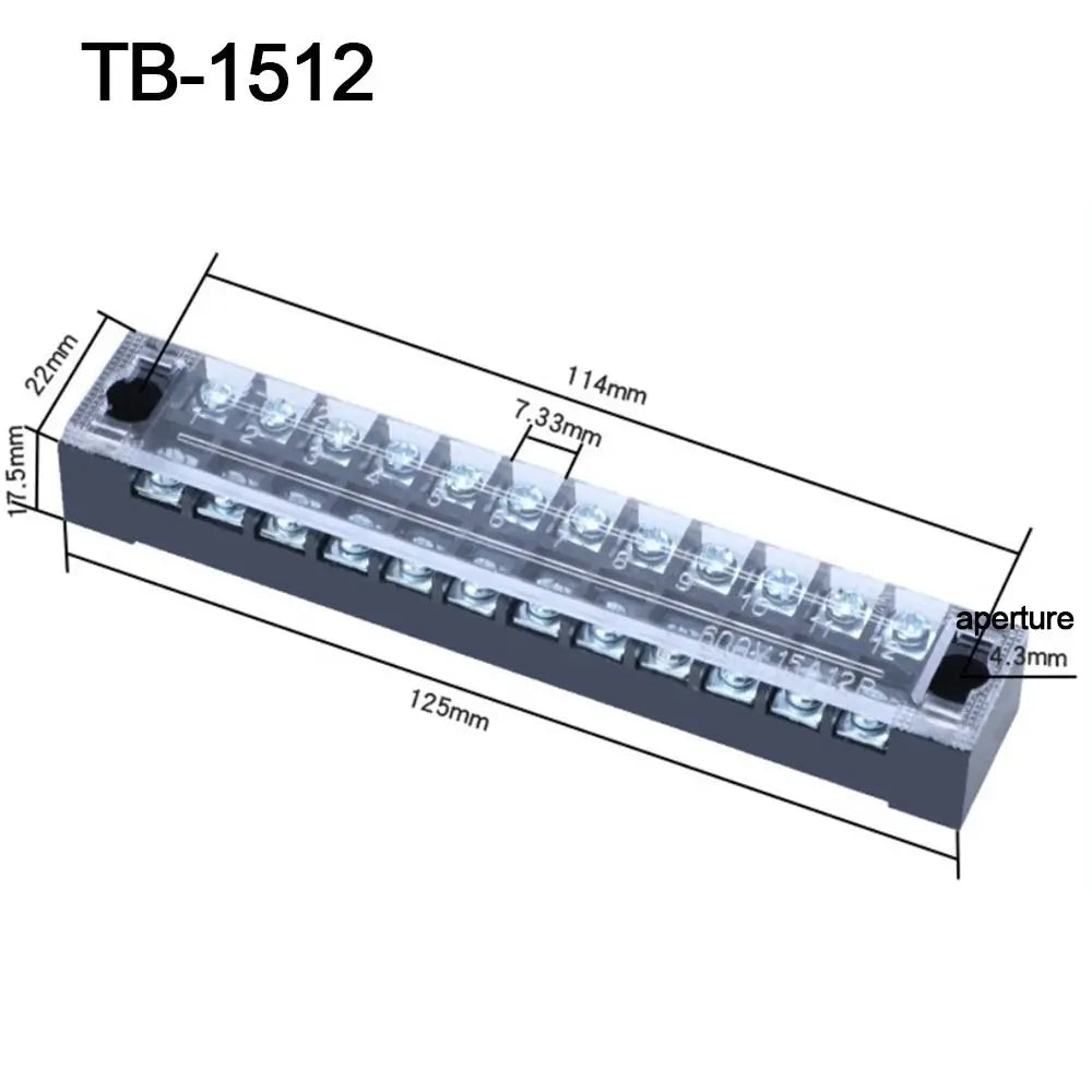 Terminal Block Connector Dual Row Terminal Block With Screws Strip Block Terminal Electric Connector Strip Electrical