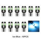 10PCS W5W T10 LED Bulbs Canbus 5730 8SMD 12V 6000K for Car Turn Signal Reading Brake Trunk Hood Width Clearance Lights