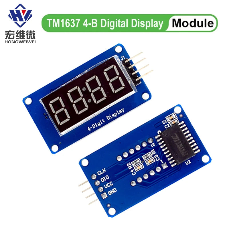 TM1637 4 Bits/TM1638/MAX7219 8 Bit Digital LED Display Module 7 Segment 0.36Inch Clock RED Anode Tube Four Serial Driver
