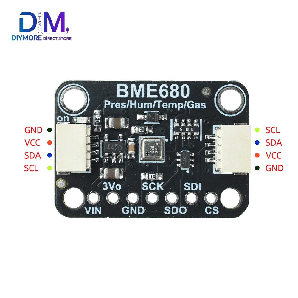 BME680 BME688 Temperature Humidity Pressure Air Quality Sensor Module STEMMA QT Qwiic I2C Interface Environment Monitor