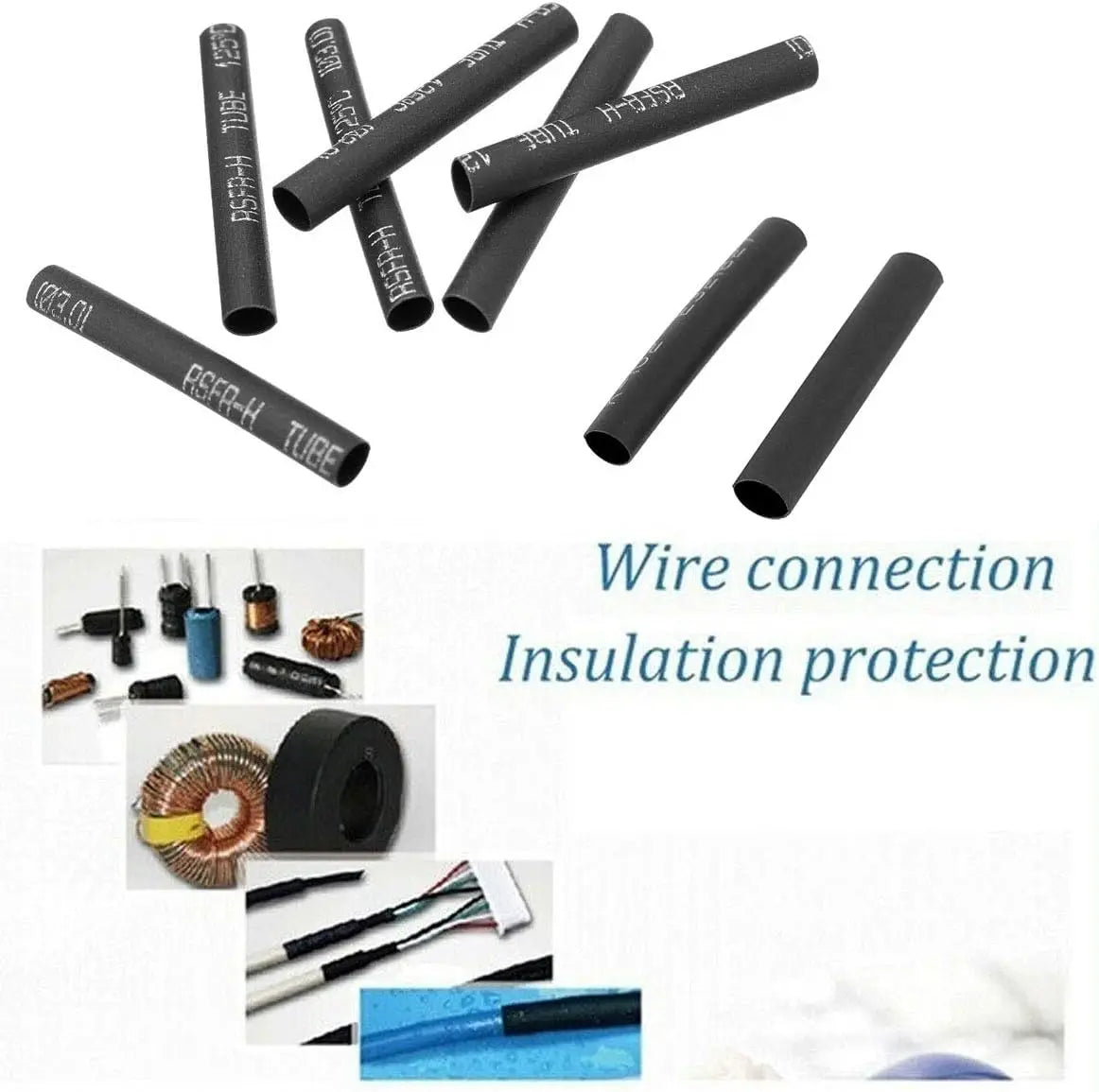 480PCS Heat Shrink Tubing 3mm Dia 30mm Long Industrial Heat-Shrink Tubing for Wires Wrap Sleeve Small Heat Shrink Tube Wrap