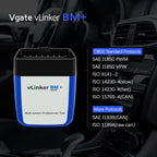 Vgate VLinker BM+ ELM327 OBD2 Car Diagnostic Tools Bluetooth 4.0 Bluetooth 3.0 for Android iOS Auto Scanner for Bimmercode