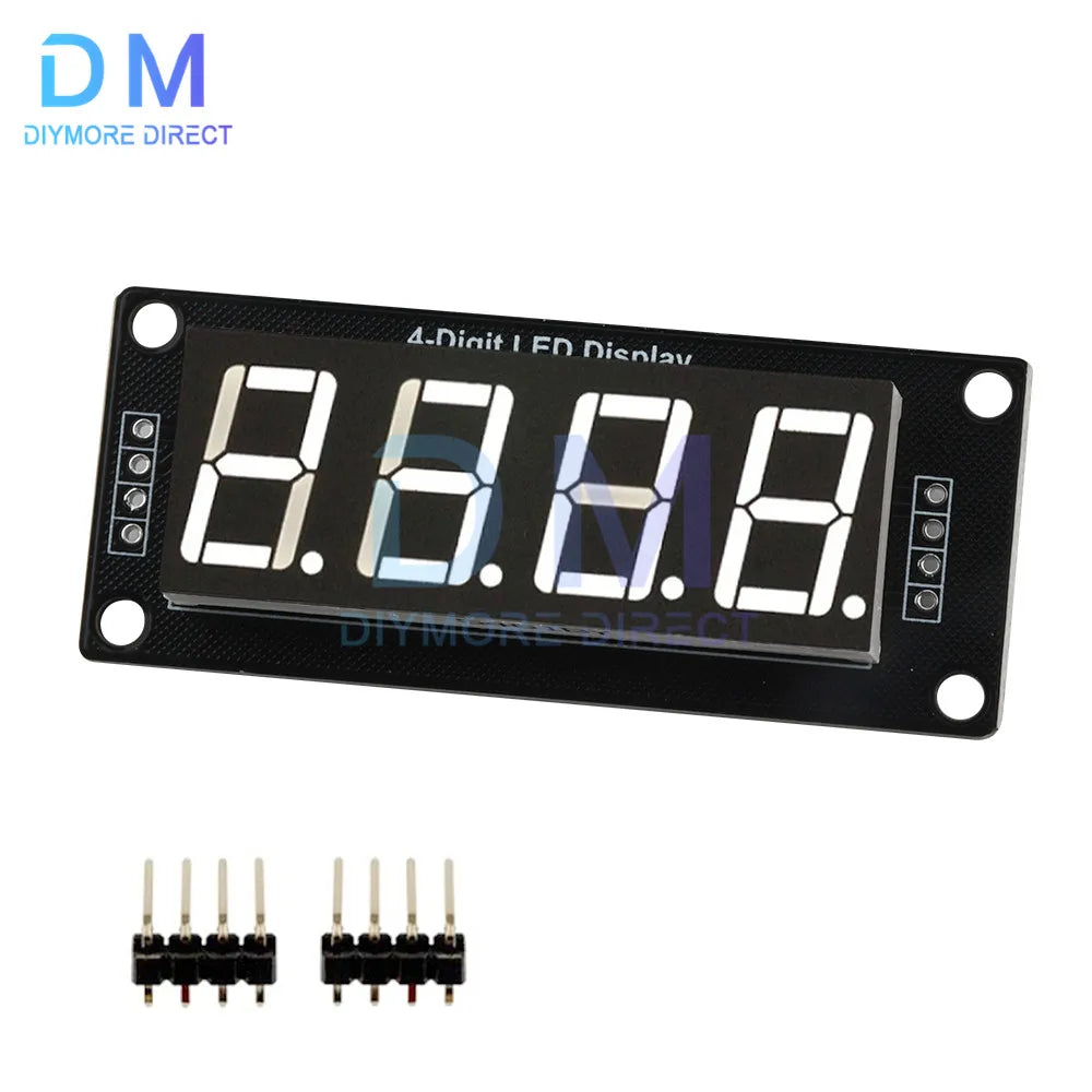 TM1637 LED Display Module for Arduino 4 Digit 7 Segment 0.56 inch Time Clock Indicator Tube Module Red Blue Green Yellow White
