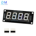 TM1637 LED Display Module for Arduino 4 Digit 7 Segment 0.56 inch Time Clock Indicator Tube Module Red Blue Green Yellow White