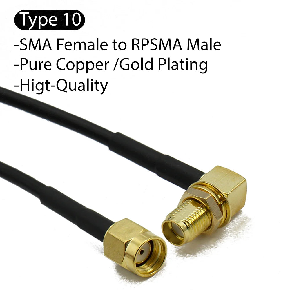 RG174 SMA to SMA Male Female Straight Right Angle Antenna extension jumper RF Pigtail Adapter Cable For WIFI 3G 4G GSM Antenna