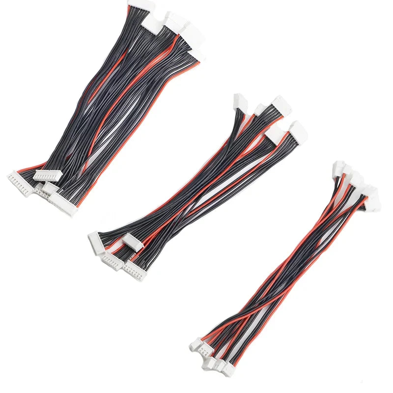 6pcs JST-XH 1S 2S 3S 4S 5S 6S 7S 8S 30cm 22AWG Lipo Balance Wire Extension Charged Cable Lead Cord for RC Lipo Battery Charger