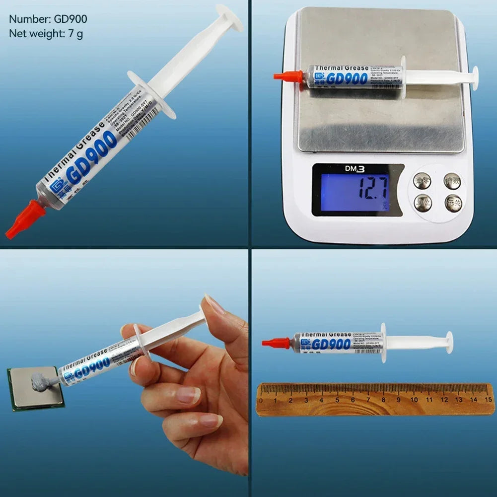 3/5/7/15/30g 4.8W/M-K High Performance Thermal Grease Syringe Thermal Grease Paste GD900 Heatsink Compound Grease For CPU CN30