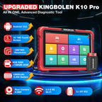 KINGBOLEN K10 Elite / K10 PRO 10" Bidirectional OBD2 Diagnostic Scan Tools Topology Map,40+ Resets,ECU Coding,FCA,CAN FD,DOIP