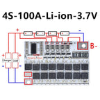 3S 4S 5S 100A BMS Protection Board with Balance for Li-ion /LiFePO4 Battery 18650 Power Bank UPS Solar DIY E-bike Charger Module