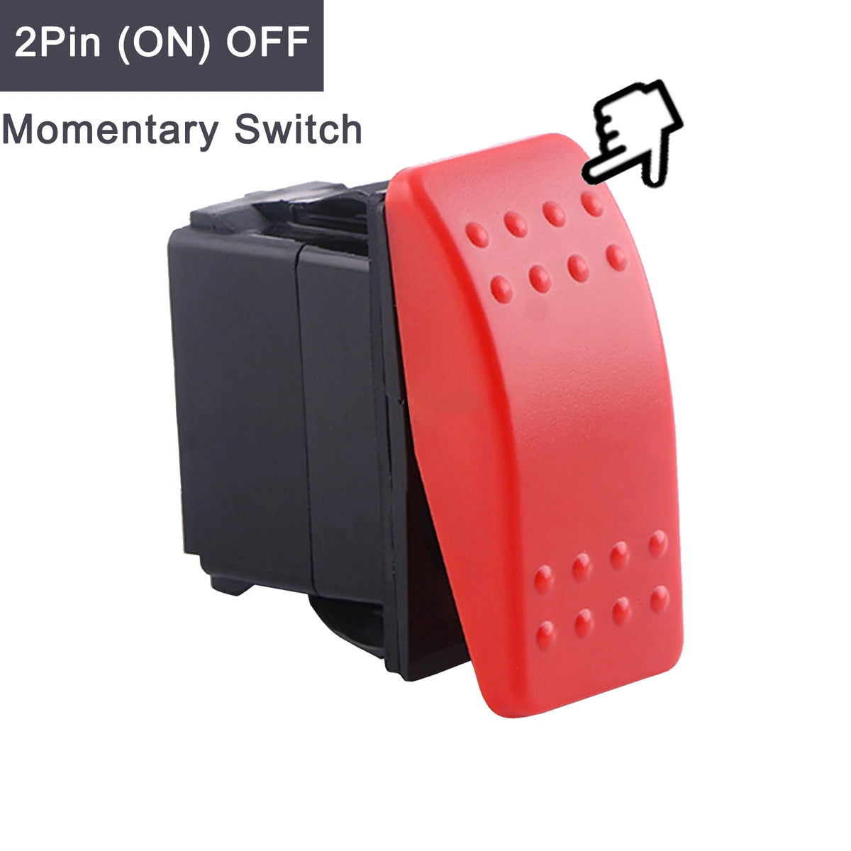 12V 24V Hazard Warning Rocker Switch Red Light Lamp Emergency Stop Toggle Switch for Car Truck RV Camper Boat Marine Waterproof