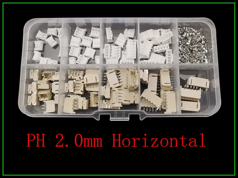 1Box PH2.0 / XH2.54 2/3/4/5 Pin Terminals Kit Male Female Plug Housing Header JST Wire Connector PH 2.0mm XH 2.54mm Pitch