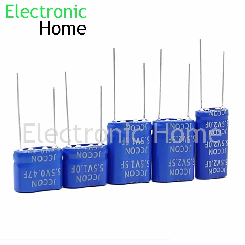 5PCS Farad Super Capacitor 5.5V 0.47F 1.0F 1.5F 2.0F 2.5F 5.0F 7.0F 10F Combination Module 5.5V1.0F 5.5V5.0F 5.5V0.47F 5.5V10F