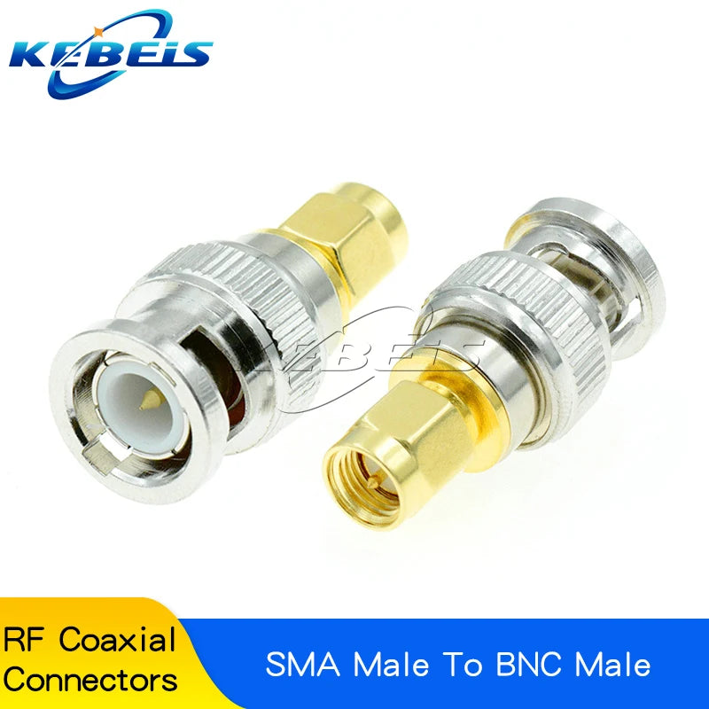 2PCS BNC to SMA Connectors SMA BNC Adapter Male to Female for Antenna/Extension Cable SMA to BNC RF Connector Kits ﻿