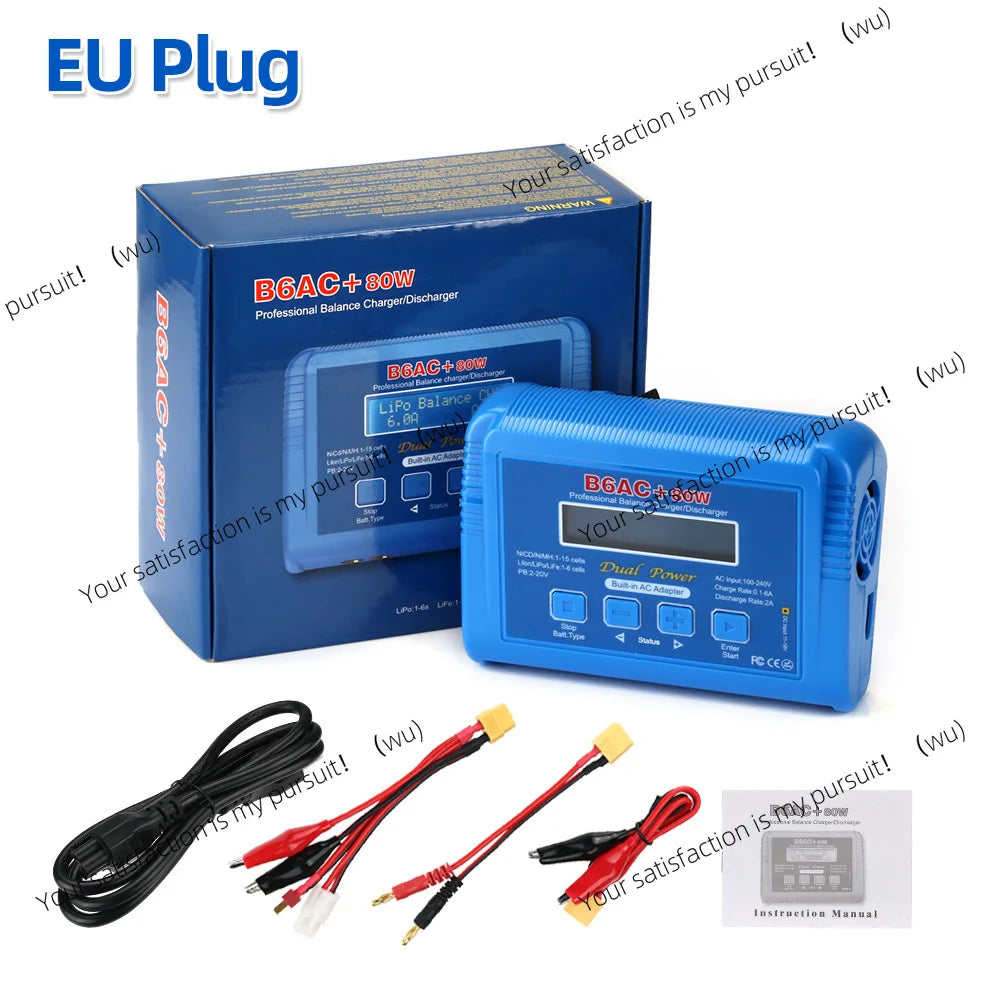 for  HTRC IMAX B6 AC 80W 6A Digital LCD Balance Charger for Lipo LiFe NiMh NiCd RC Drone Car Battery