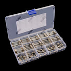 150PCS 0.25A-30A 15value 0.25A 0.5A 1A 2A 3A 5x20mm 6x30mm Glass Fuse Assorted Kit Box 5A 8A 10A 15A 20A 30A