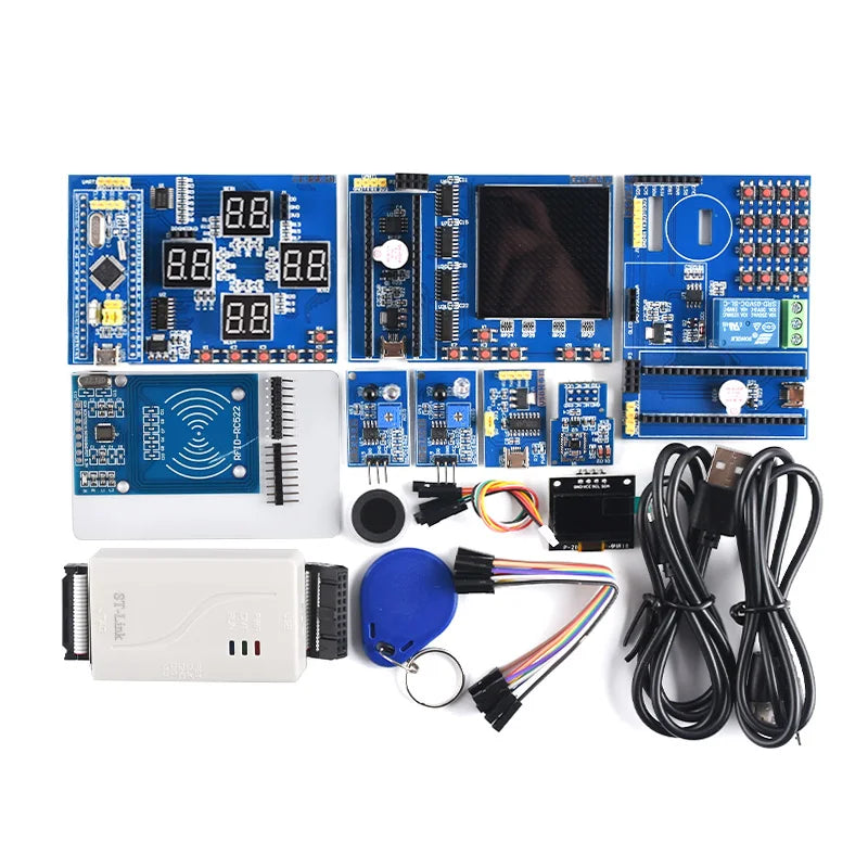 Snvi STM32F103C8T6 Development Board Kit DIY Open Source STM32 Maker Kit with ST-Link Sensor Modules for Embedded Learning IoT