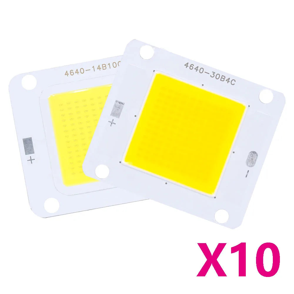 10Pcs Super Power LED Chip 100W 70W 50W 30W 20W 10W 27-36V For Floodlight Spotlight Bulbs Diode LED Ceiling Light Lamp Source
