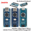 Nano V3.0 Development Board FT232/CH340 ATmega328PB/ATmega328P Drive Microcontroller Module MINI/Type-C/Micro USB Cable