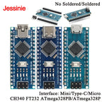 Nano V3.0 Development Board FT232/CH340 ATmega328PB/ATmega328P Drive Microcontroller Module MINI/Type-C/Micro USB Cable
