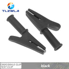 5PCS Pure Copper Insulated Test Alligator Clip 10MM Opening With 4MM Jack Safety Crocodile Clamps For Banana Plug Or Welding