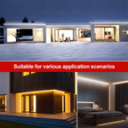 220V Self-adhesive LED Strip 10cm Cuttable Waterproof COB LED Strip No Need Driver Flexible Tape for Kitchen Home Garden Decor