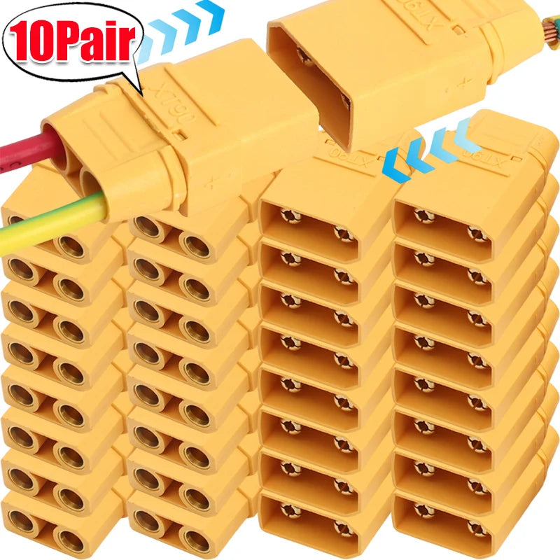 XT90 Male Female Connector Plug Welding Terminal Plugs for RC Lipo Battery Drone Boat Airplane Wire Cable Connectors Adapter