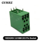 5PCS 15EDG KF15EDGRH 2x2 ~ 12PIN 3.81mm Double Layer Double row pluggable terminal block PCB welding plate Plug Pin Socket
