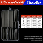 Heat Shrink Tubing Kit 73-900PCS 2:1 3:1 4:1 Ratio Cable Wire Insulation Sleeve Electrical Repair Protector Heat-Shrink Tube Set