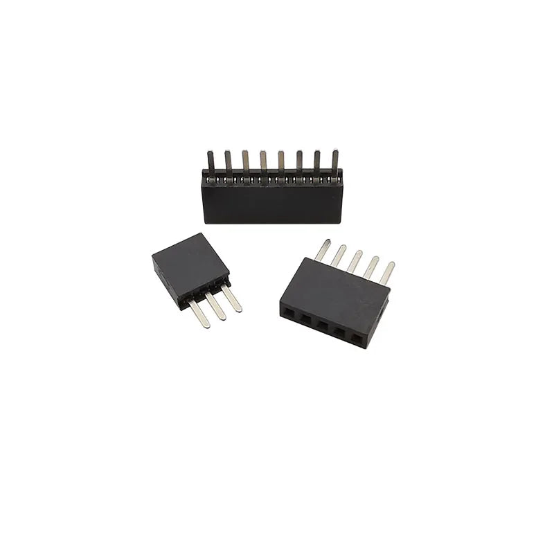 10Pcs Single Row Pitch 1.27 mm Female Jack Pin Header PCB Board Connector 2P-50Pin Straight 1.27mm Pinheaders Socket Plug Strip